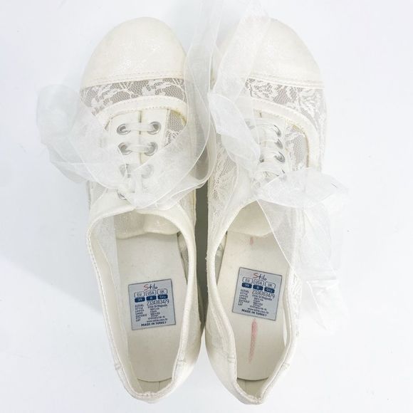 Stilo Personalized Platform Lace Bridal Shoes Sz 8 - Picture 7 of 7